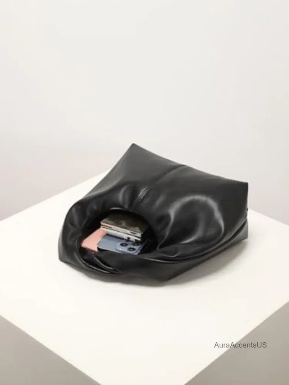Verdusa Women's Ruched Boho Mini Handbag Clutch Purse Dumpling Pouch Bag